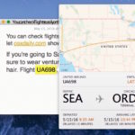 Flight information pops up on Mac to display the flight details