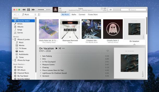 How to select an iPhone or iPad in iTunes