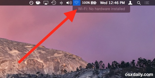 Wifi no hardware installed error on Mac OS X
