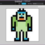 Drawing pixel art with Pixelmator on Mac
