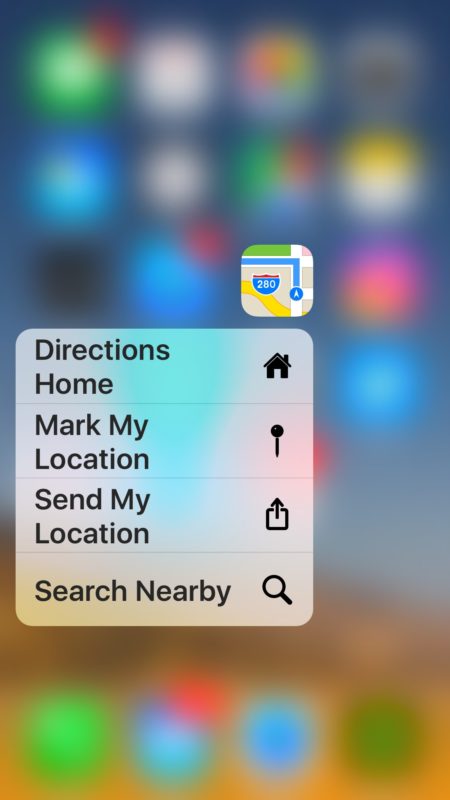 Get directions home with 3D Touch iPhone
