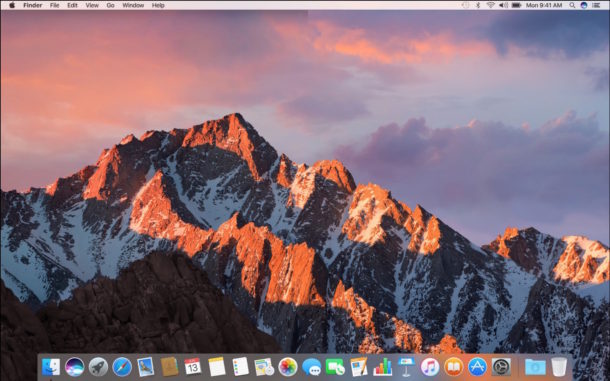 MacOS Sierra desktop screenshot