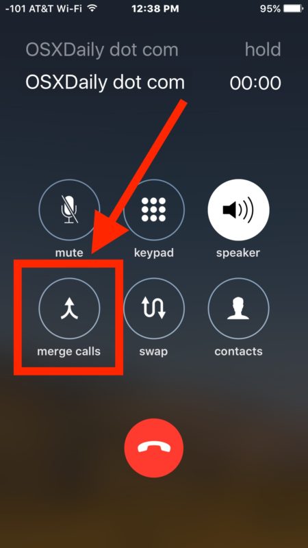 Merge calls to record the phone call to voicemail