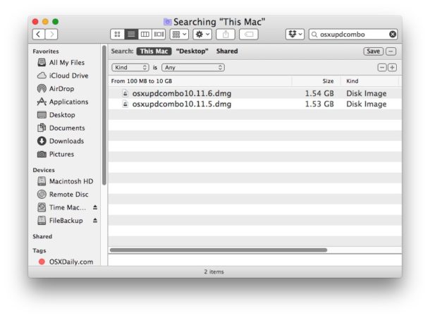 Finder search for downloaded files