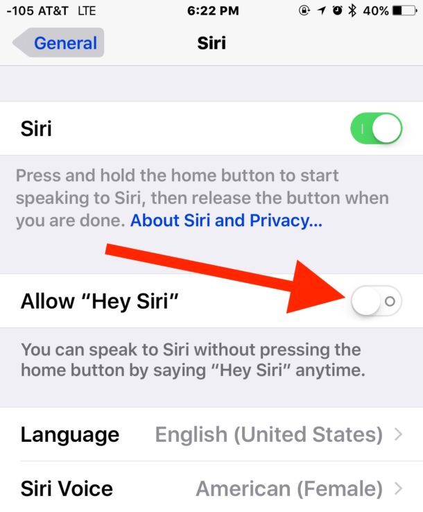 How to disable Hey Siri to turn off Siri voice activation in iOS