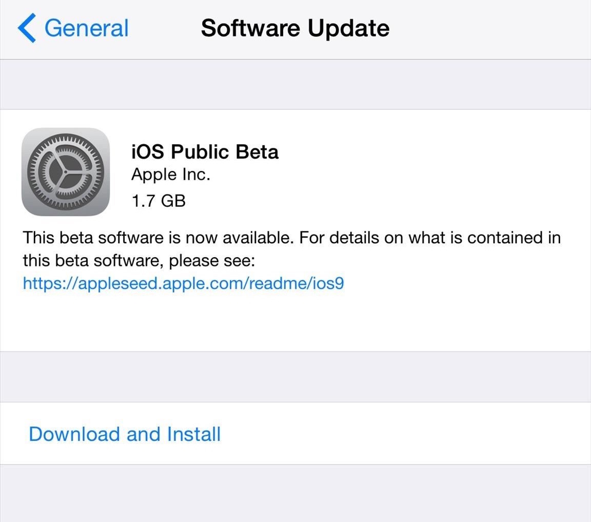 Install iOS 10 Public Beta