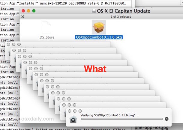 Mac update pkg stuck verifying