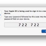 Apple ID two factor authentication code