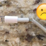 A broken iPhone charger should be replaced
