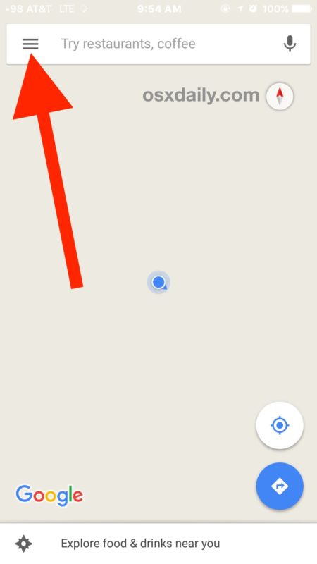Go to Google Maps Settings