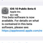iOS 10 Public Beta 6