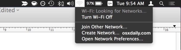 Check for wi-fi networks from Mac to look for power outages