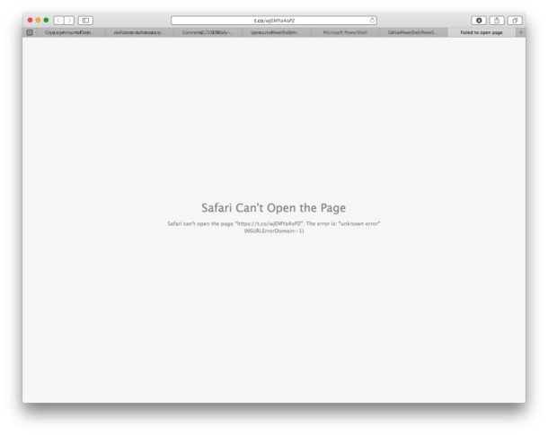 Safari cant open page