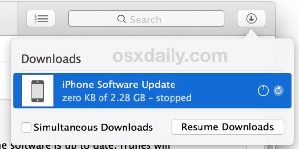 Stop iTunes from updating iOS software