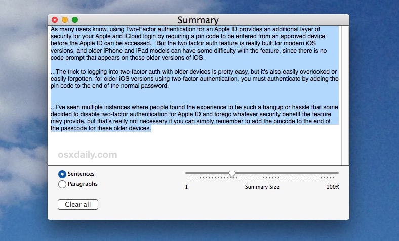 How to Summarize Lengthy Documents & Pages in Mac OS | OSXDaily