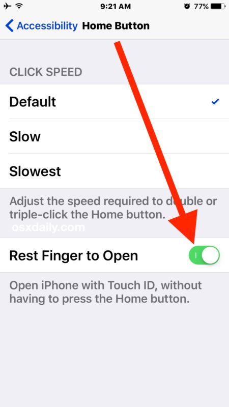 Disable Press Home to Unlock in iOS