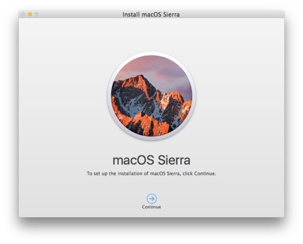 MacOS Sierra installer