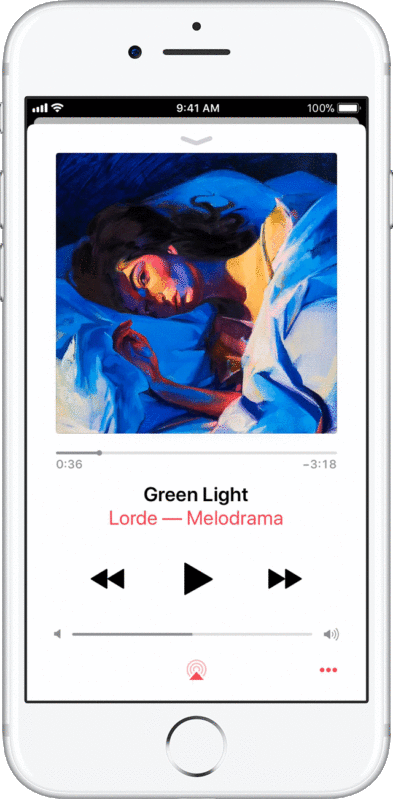 Shuffle music on iPhone Music app
