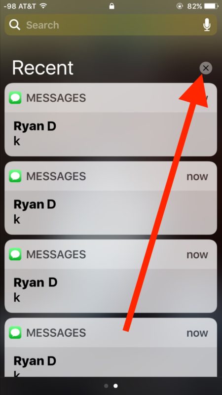3D Touch the X button to clear all notifications
