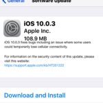 iOS 10.0.3 update