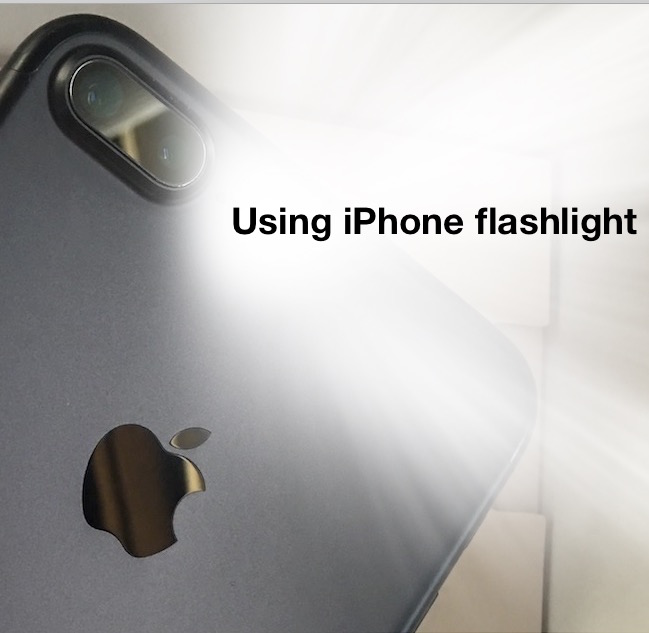 iPhone flashlight