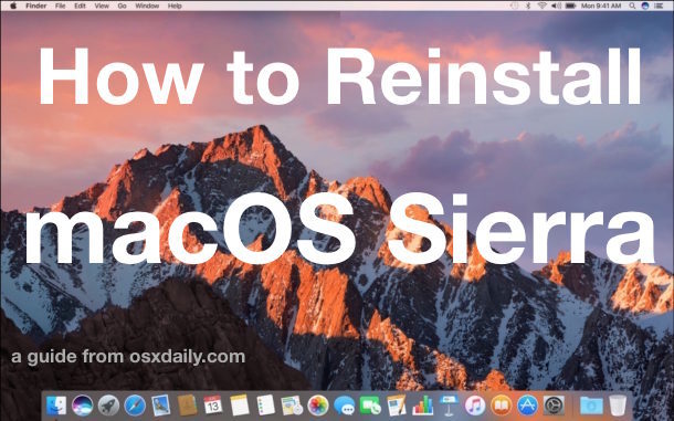 How to reinstall macOS Sierra
