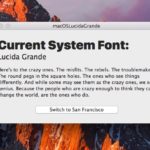 Changing the system font in macOS Sierra to Lucida Grande