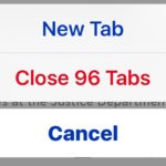 Close all tabs in Safari for iOS