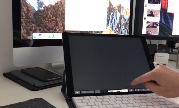 Демонстрация Touch Bar на Mac с iPad для сенсорного ввода