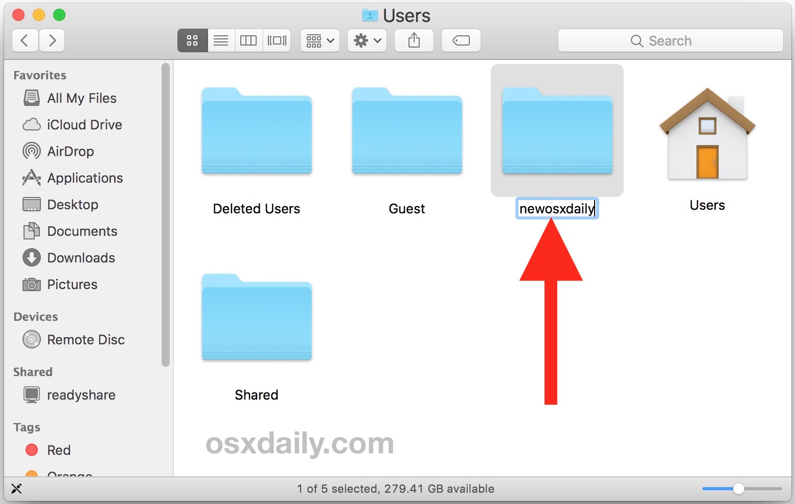 Изменить имя домашней папки пользователя на Mac