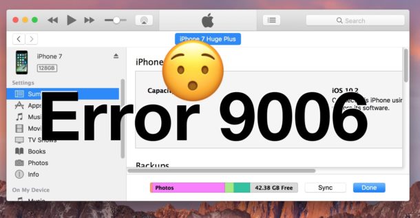 Fix iTunes Error 9006 