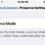 Set default camera mode with preserve camera setting in iOS