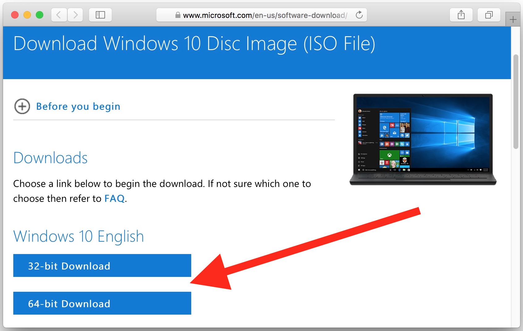 download windows 10 disk image iso file