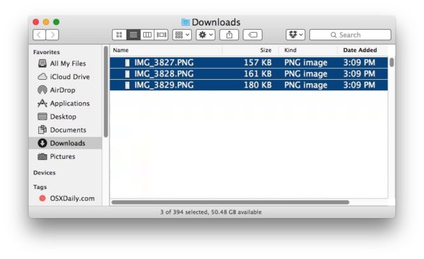 AirDropped files from iPhone to Mac