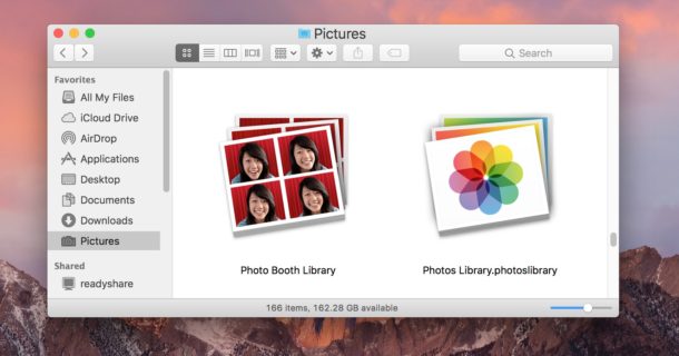 Расположение файла фотографий на Mac