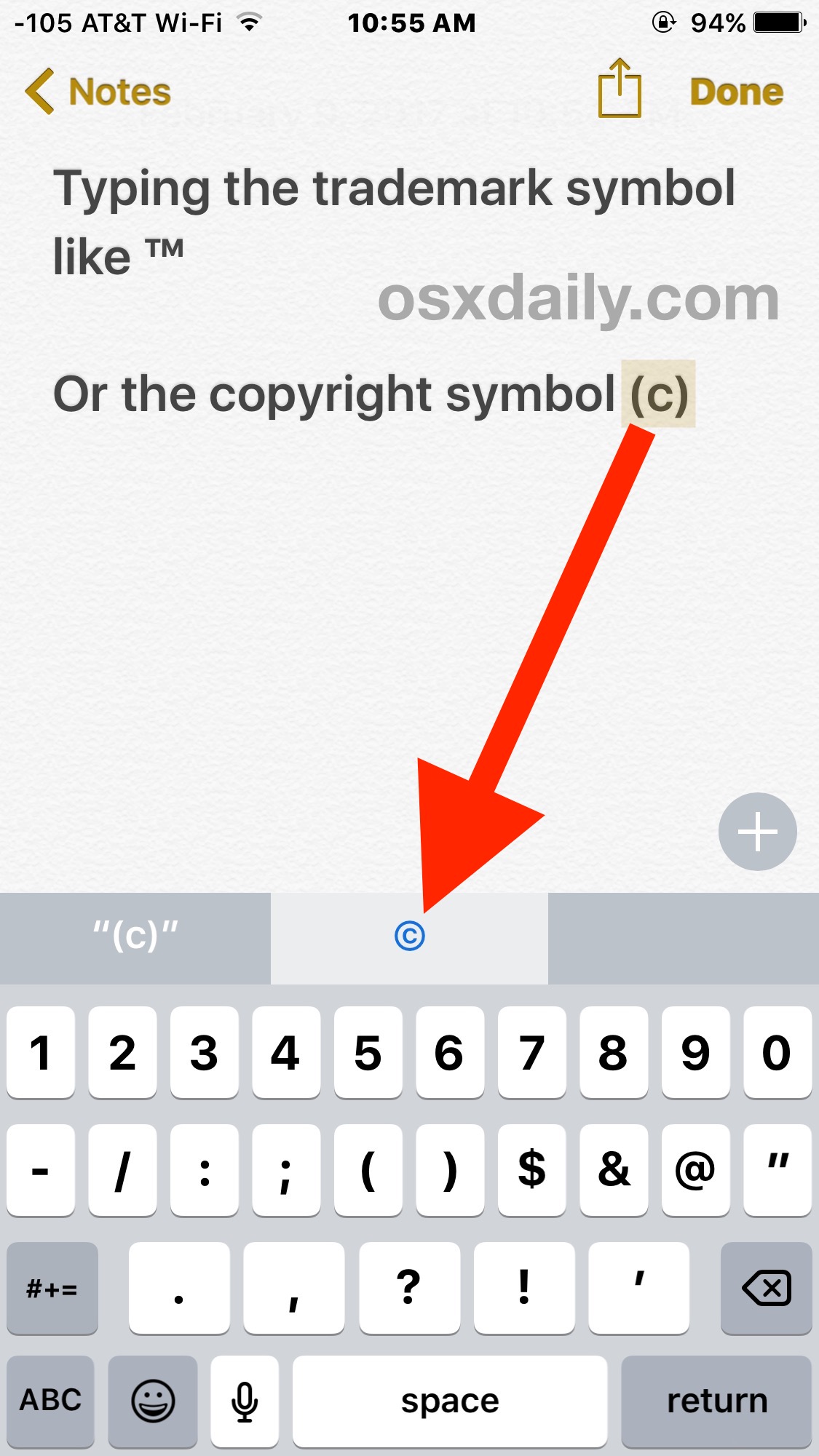 how to type symbol for does not equal in ipad