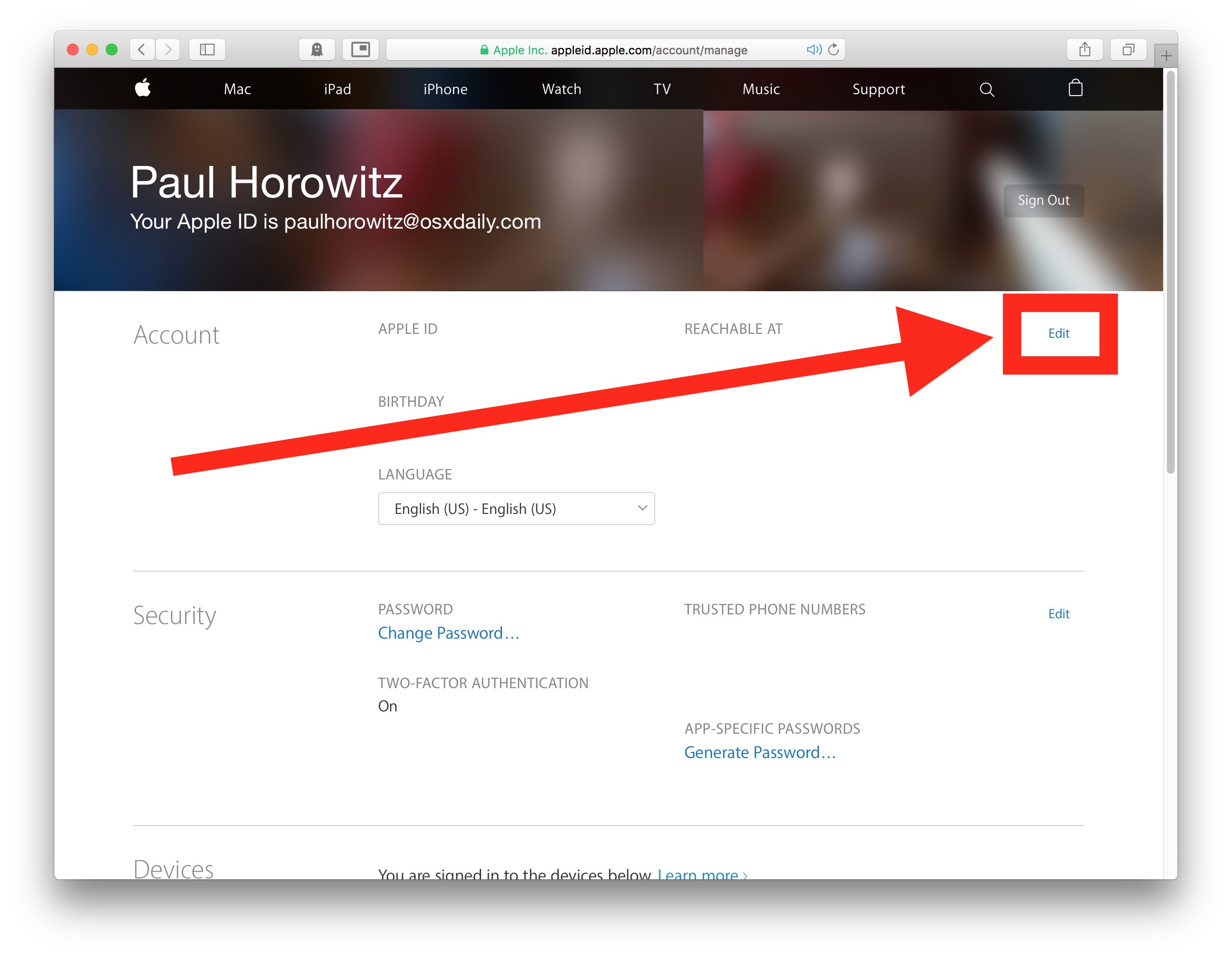 How to change email address linked to Apple ID