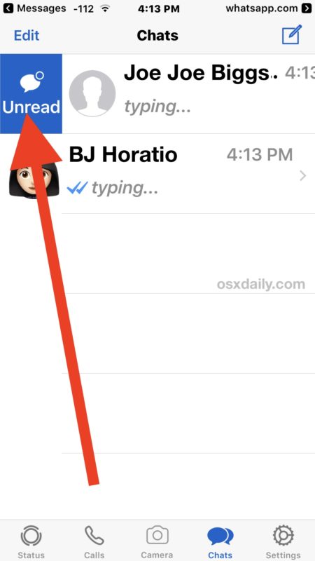 How to mark WhatsApp chats as unread on iPhone