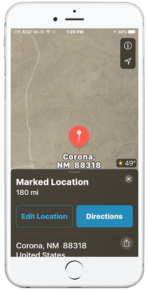 How to share a location from Maps on iPhone