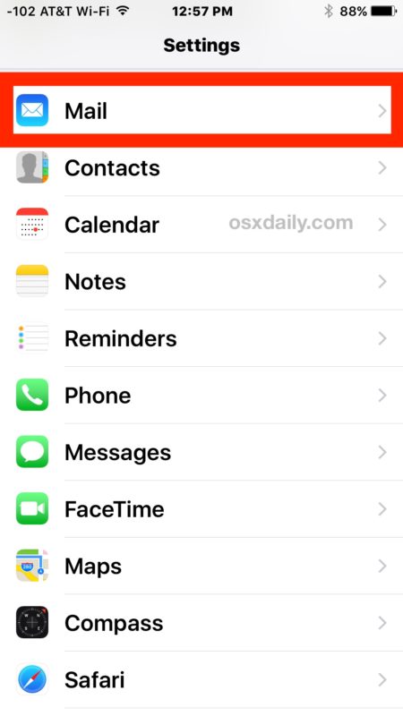 Add new email account to iOS 