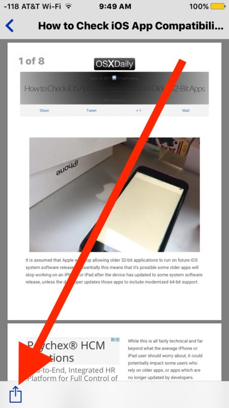 Save as PDF from iPhone or iPad 
