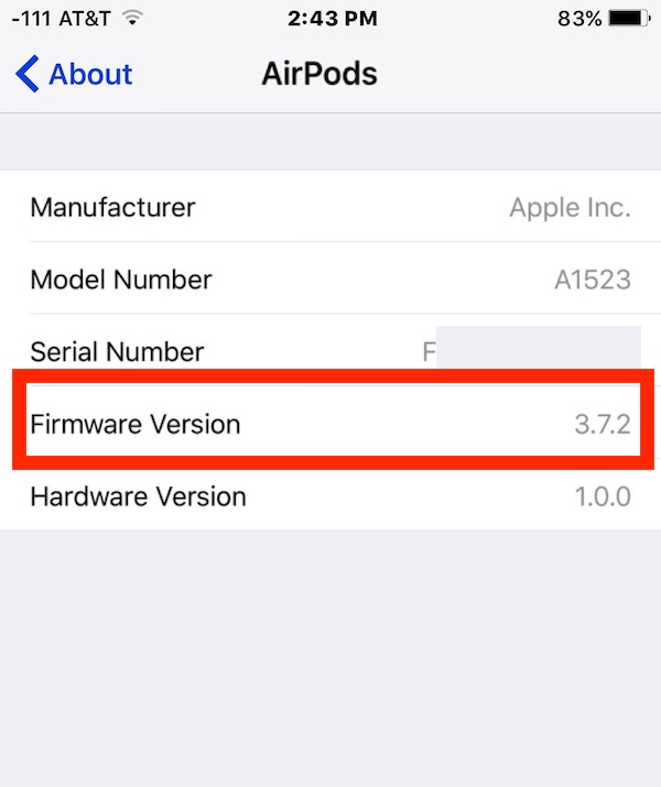 How to check AirPods firmware version