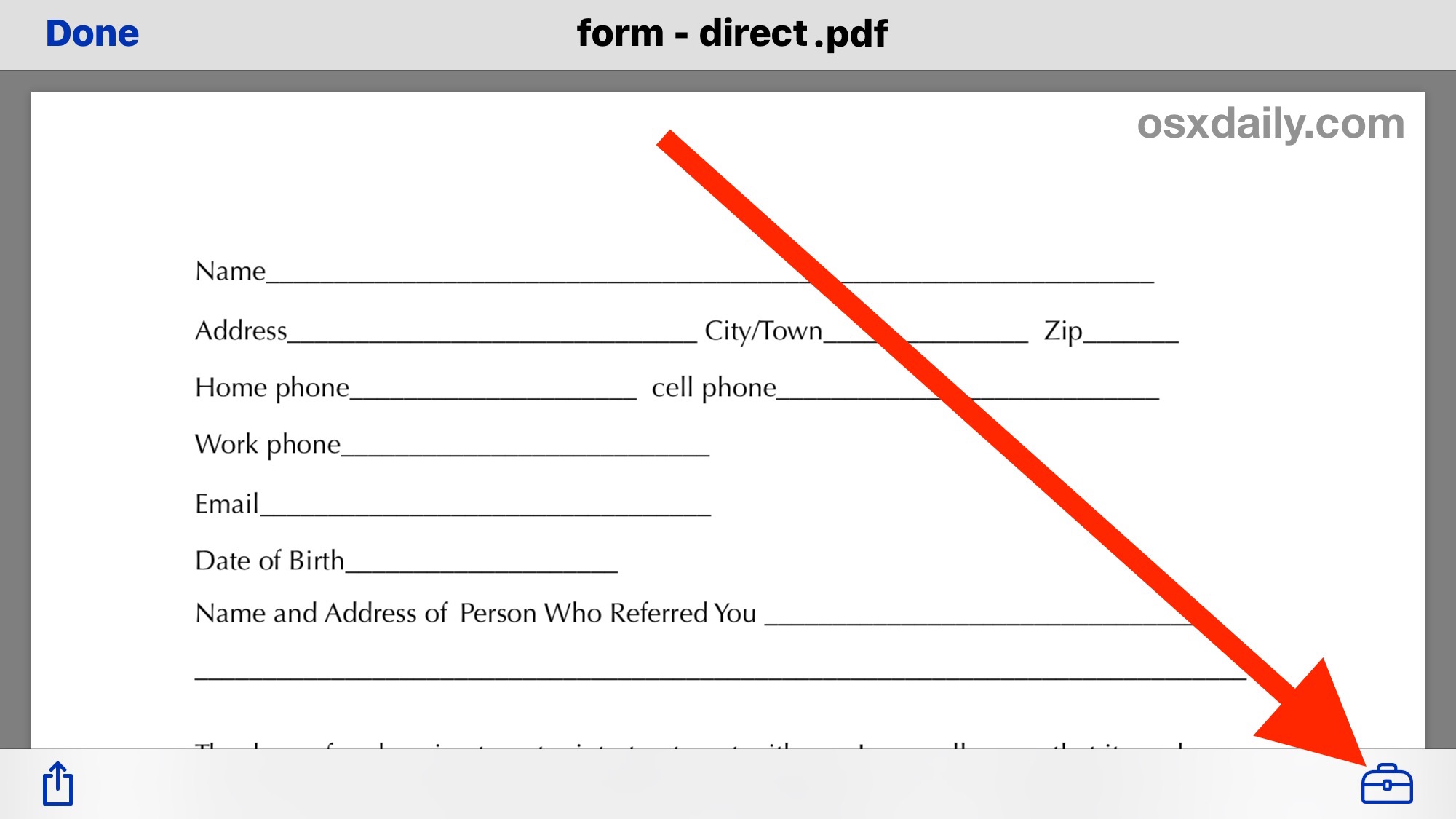 How to Fill Out a PDF Form on iPhone and iPad with Markup  OSXDaily