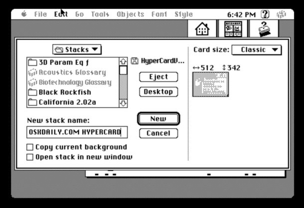 Hypercard on Mac OS X