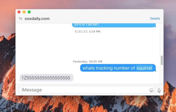 Track a package from the Mac easily