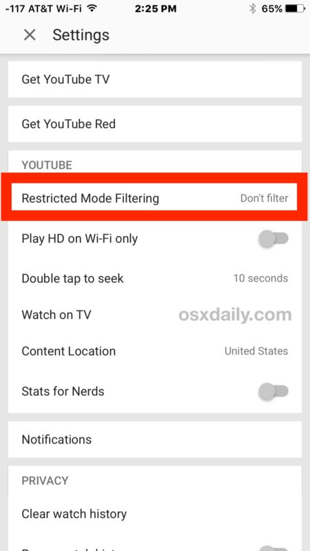 How to enable Restricted Mode filtering on YouTube for iPhone and iPad