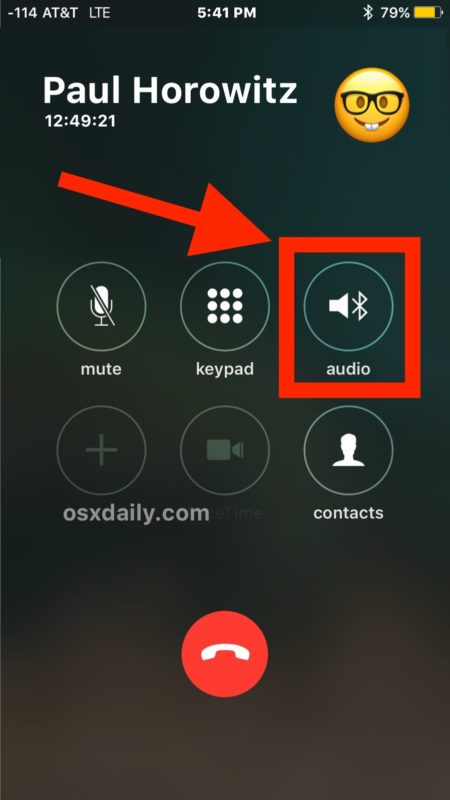 How to change iPhone Bluetooth audio while on a phone call