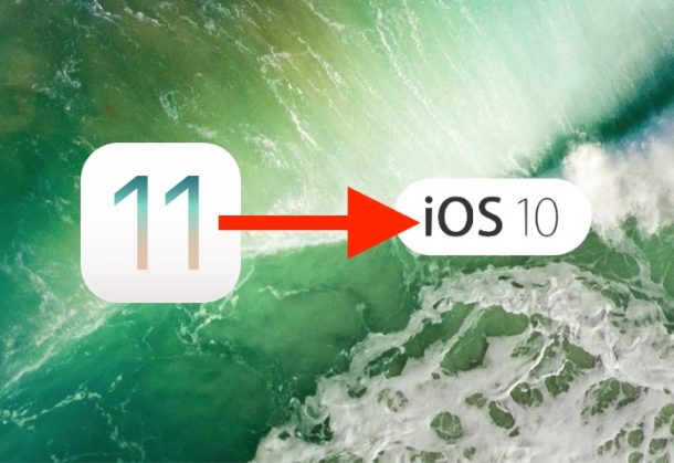 How to Downgrade iOS 11 beta back to iOS 10