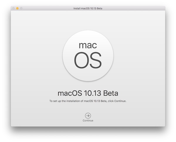 Install macOS High Sierra beta
