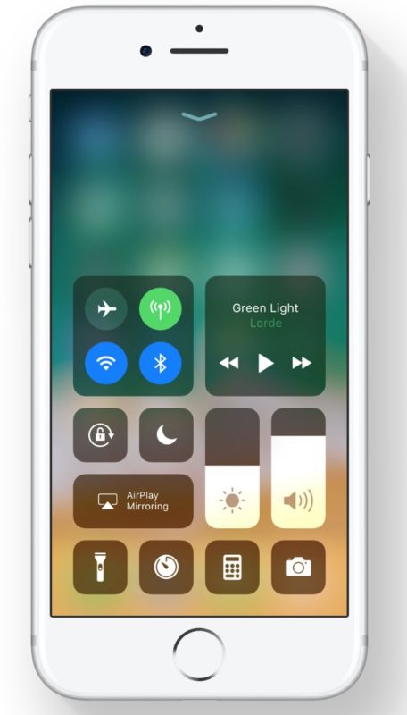 Control Center in iOS 11